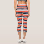 Leggings Capri Bandes bleues orange (Verso)