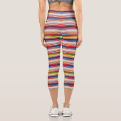 Leggings Capri Bandes chaudes et colorées (Verso)