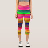 Leggings Capri bandes colorées (Recto)