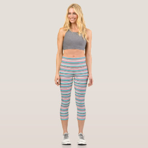 Leggings Capri Bandes d'aqua gris