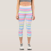 Leggings Capri Bandes de couleurs pastel (Recto)