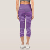 Leggings Capri Bandes de zèbre pourpre (Verso)