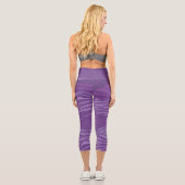 Leggings Capri Bandes de zèbre pourpre (Verso)