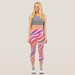 Leggings Capri Bandes diagonales symétriques arrière - plan 4