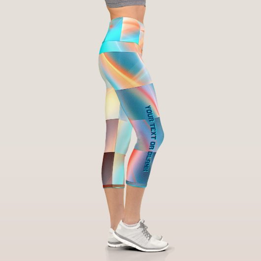Leggings Capri Bandes du coucher du soleil (Droite)