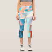 Leggings Capri Bandes du coucher du soleil (Recto)