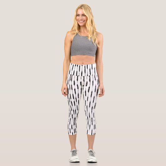 Leggings Capri Bandes encrées (Recto)