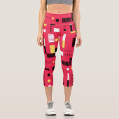 Leggings Capri Bandes géométriques Polka (Recto)