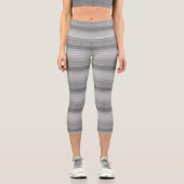 Leggings Capri Bandes gris mignonnes (Recto)