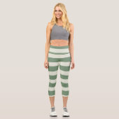 Leggings Capri Bandes inégales - Vert (Recto)