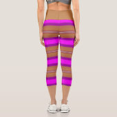 Leggings Capri Bandes multicolores dégradantes (Verso)