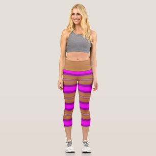 Leggings Capri Bandes multicolores dégradantes