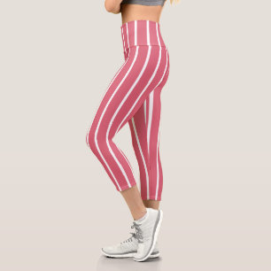 Leggings Capri Bandes roses