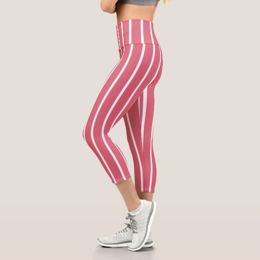 Leggings Capri Bandes roses (Gauche)