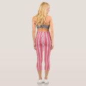 Leggings Capri Bandes roses (Verso)