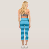 Leggings Capri Bandes turquoise (Verso)
