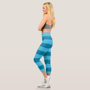Leggings Capri Bandes turquoise