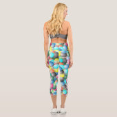 Leggings Capri Bannière multicolore colorée (Verso)