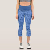 Leggings Capri Bazar bleu pointillé (Recto)