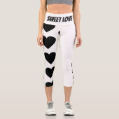 Leggings Capri Bean2002 "Sweet Love" Coeur haut-taille Capris (Recto)