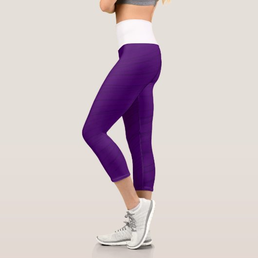Leggings Capri Beau Violet Et Blanc (Gauche)
