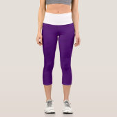 Leggings Capri Beau Violet Et Blanc (Recto)
