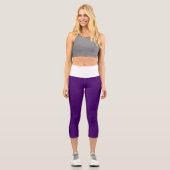 Leggings Capri Beau Violet Et Blanc (Recto)
