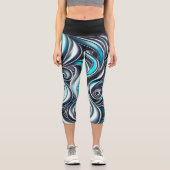 Leggings Capri Beaucoup de bobines Peinture pour design (Recto)