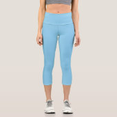 Leggings Capri Bébé bleu (couleur solide) (Recto)