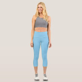Leggings Capri Bébé bleu (couleur solide) (Recto)