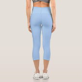Leggings Capri Bébé yeux bleus (couleur solide) (Verso)