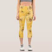 Leggings Capri Bee Buzzing Honey Bees mignonne (Recto)