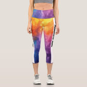 Leggings Capri Belle aquarelle PERSONNALISER (Recto)