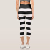 Leggings Capri Belle Bande Noire Et Blanche (Verso)