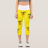 Leggings Capri Belle Capri orange Jaune (Recto)