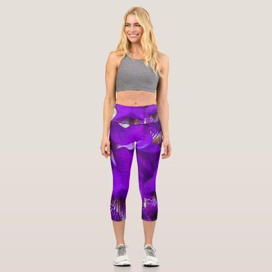 Leggings Capri Belle iris violet (Recto)