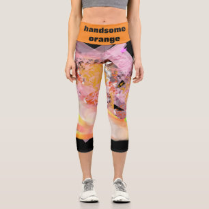 Leggings Capri belle orange