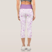 Leggings Capri Belle Orchidée botanique violette Fille Florale (Verso)