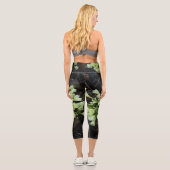 Leggings Capri Belle Primula vulgaris Primroses en feuille sec (Verso)