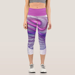Leggings Capri Belle Swing Moderne Art Fractal Abstrait