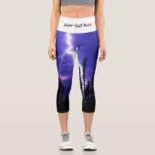 Leggings Capri belle tonnerre sur la forêt (Recto)