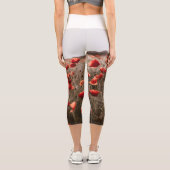 Leggings Capri belles fleurs de coquelicot (Verso)