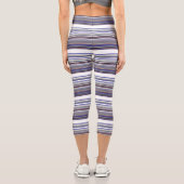 Leggings Capri Belles rayures gris modernes (Verso)