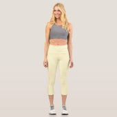 Leggings Capri Beurre jaune uni | Classic Elegant (Recto)