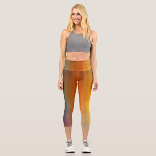Leggings Capri Bi-color numérique Abstraite