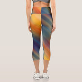 Leggings Capri Bi-color numérique Abstraite (Verso)