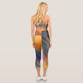 Leggings Capri Bi-color numérique Abstraite (Verso)