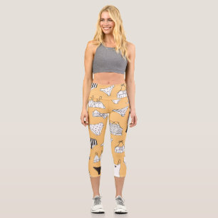 Leggings Capri Bikini tropical : Motif d'été à main