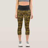 Leggings Capri Black Adam Lightning Bolt Motif triangulaire (Recto)