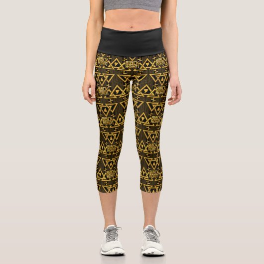 Leggings Capri Black Adam Lightning Bolt Motif triangulaire (Recto)